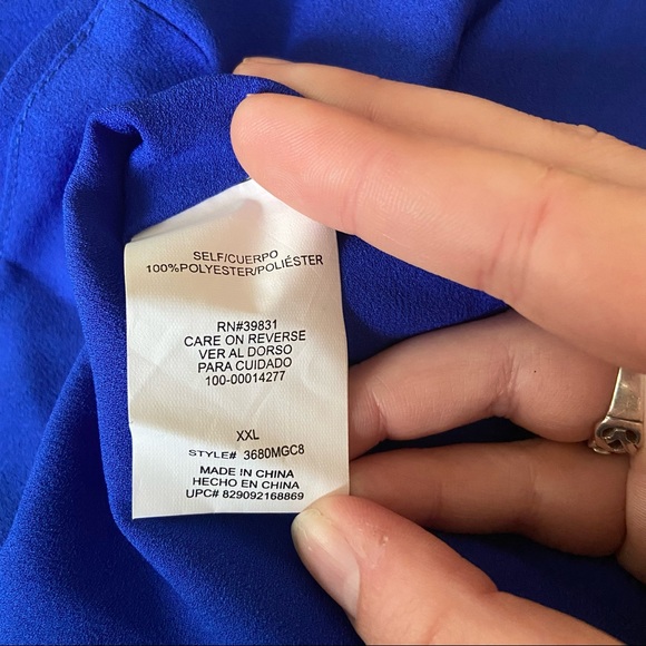 XOXO Embellished Royal Blue Tank Top - Picture 7 of 7